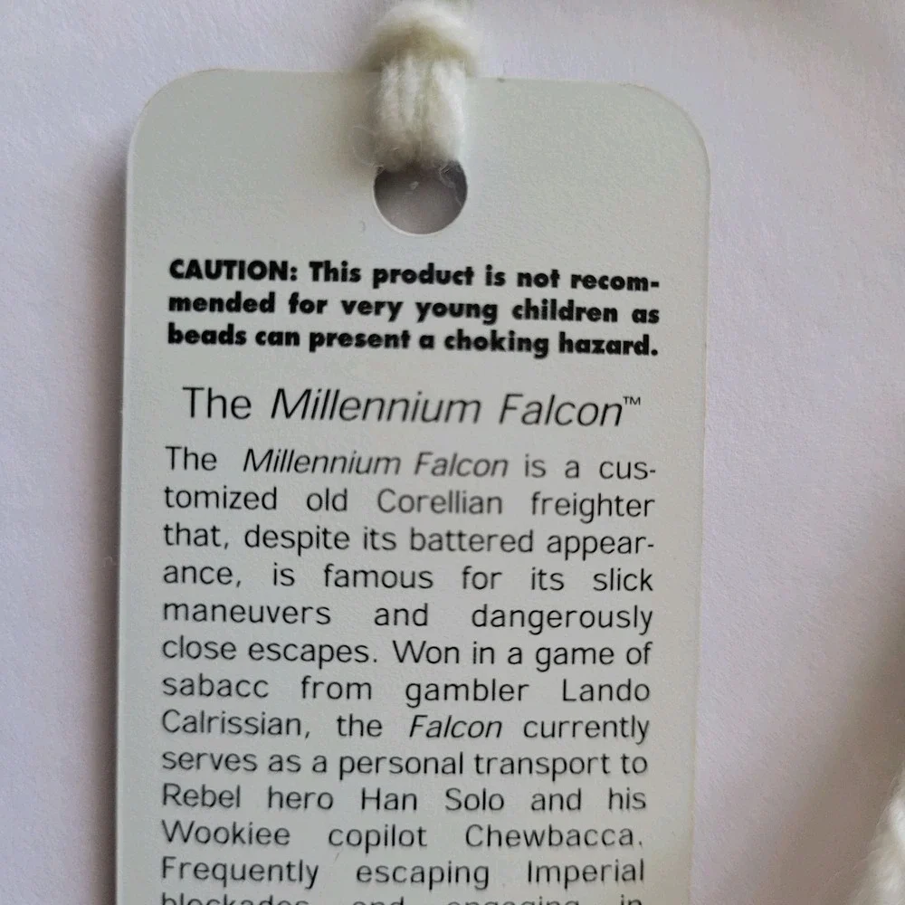Vintage Y2K Star Wars Bookmark Millennium Falcon, Lucasfilm 00s 2002, CEBM-21288